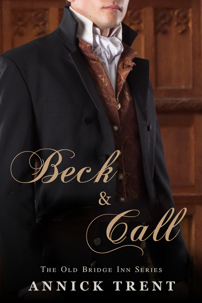 book cover of Beck and Call; torso of a clean-shaven white man in Regency dress